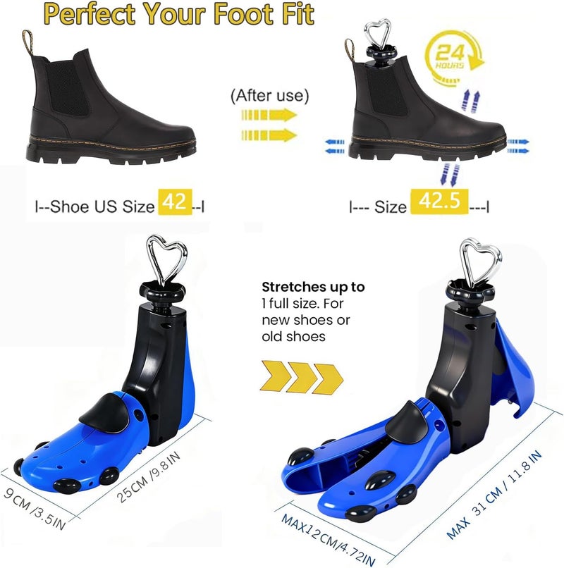 OPATER Shoe Stretcher Men Women Boot Stretcher Adjustable Width and Length Widener Expander Men Wide Feet Shoe Stretcher - Image 4